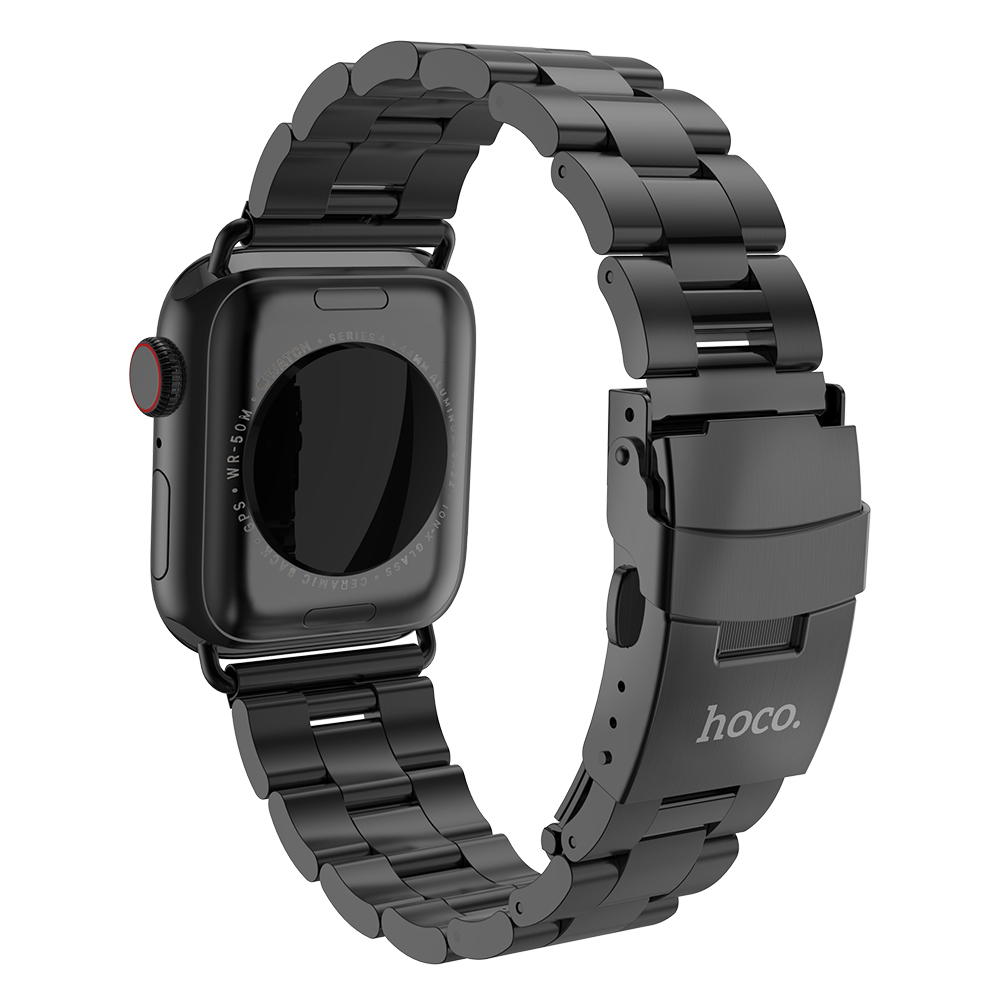 Curea Apple Watch 1/2/3 38 mm / Black + Dispozitiv de ajustare CADOU