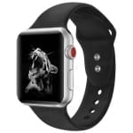 Curea Apple Watch 1/2/3 – 38 mm – Silicon – Black – A285