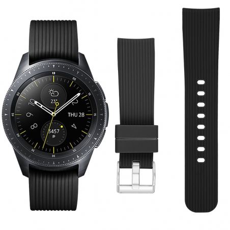Curea Huawei Watch Active GT 2 – 42 mm – L – Silicon – Black – S846