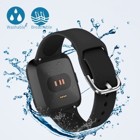 Curea Fitbit Versa 2 – Silicon – L – Black – FB015