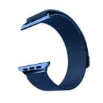 Curea Milanese Apple Watch 4/5 – 44 mm – Oțel inoxidabil – Metalic Blue – A349