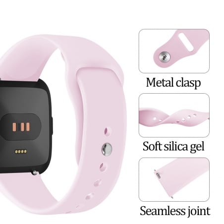 Curea Fitbit Versa 2 – Silicon – L – Light Pink – FB001