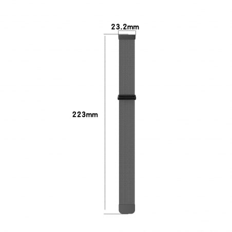 Curea Milanese Fitbit Sense – Oțel inoxidabil – Black – FB151